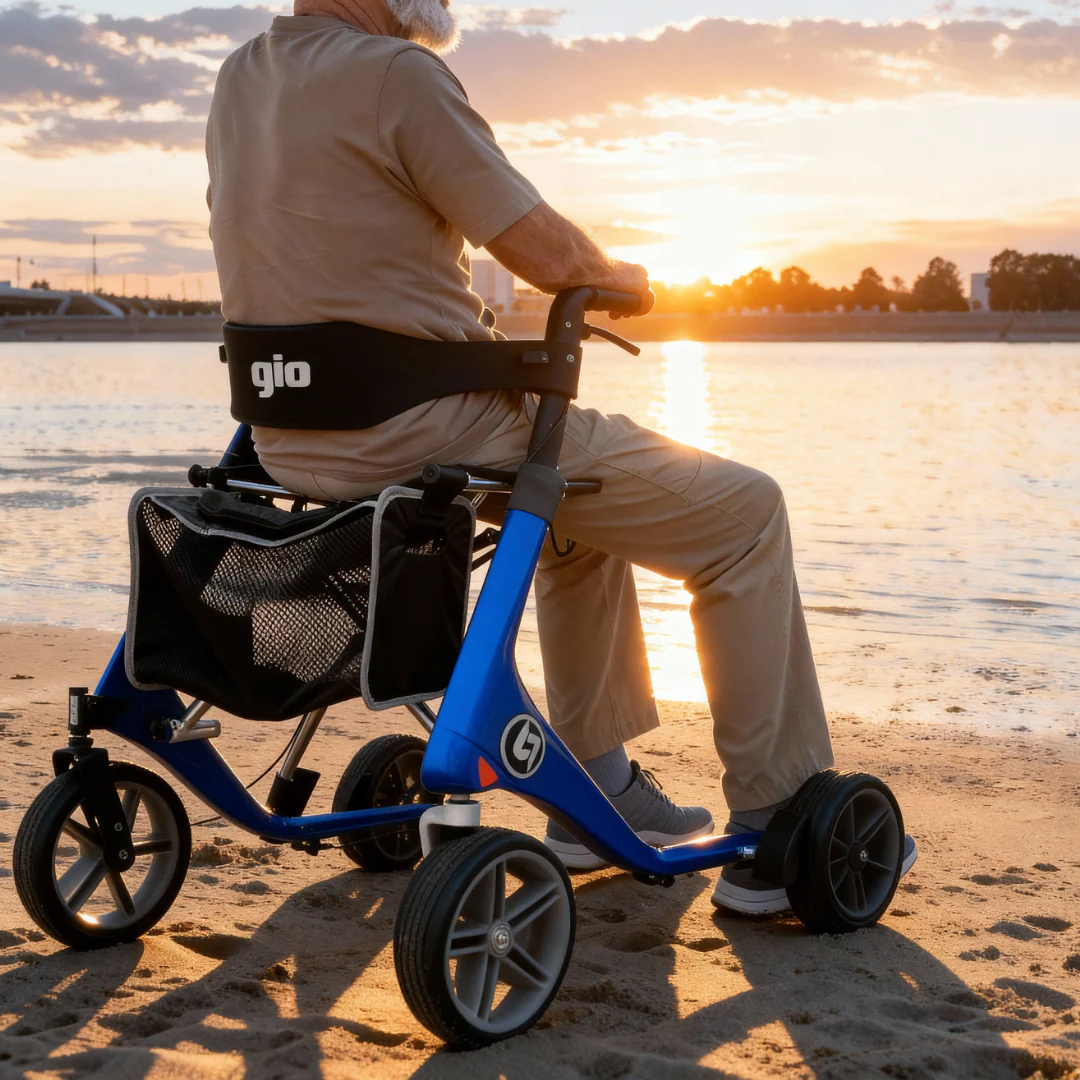 GIO CarbonFlex Terrain Walker with Seat & Padded Backrest - Image 4