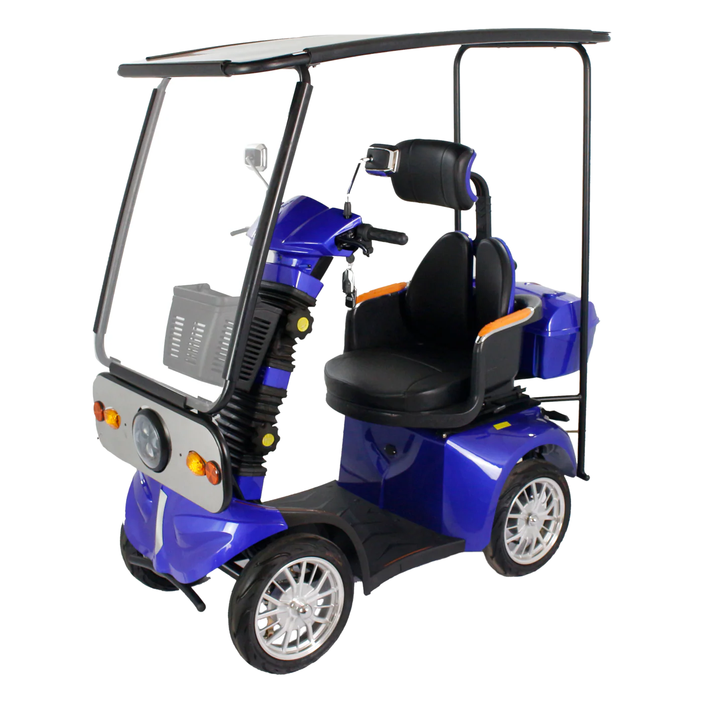 GIO Tron 4-Wheeled Smart Mobility Scooter with Roof - Blue