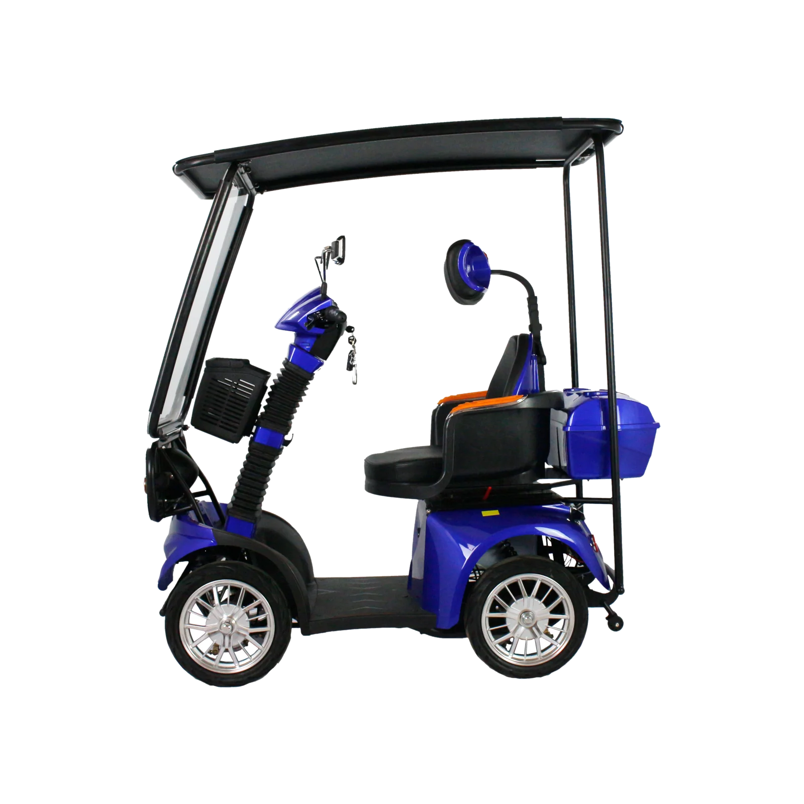 GIO Tron 4-Wheeled Smart Mobility Scooter with Roof - Blue - Image 3