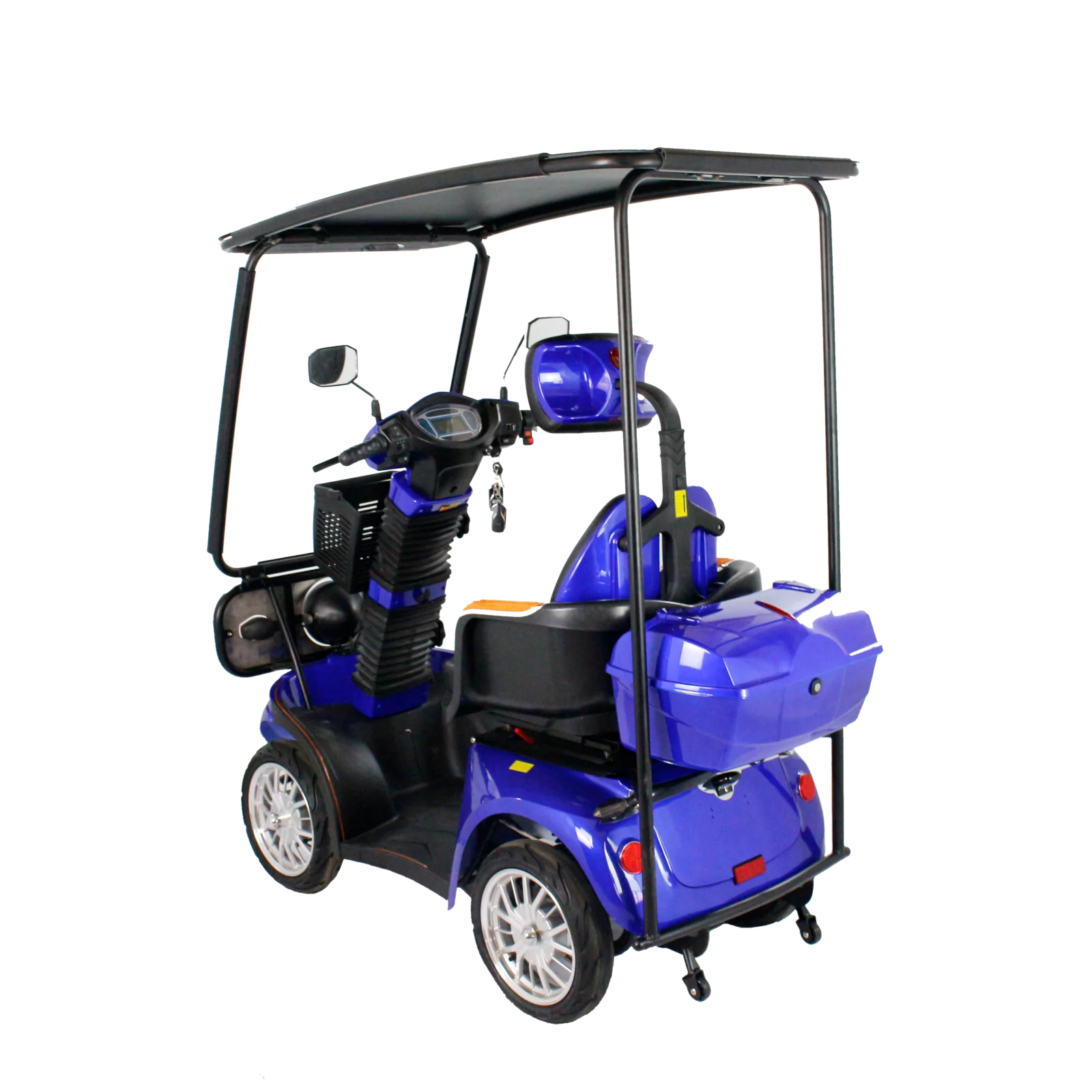 GIO Tron 4-Wheeled Smart Mobility Scooter with Roof - Blue - Image 4