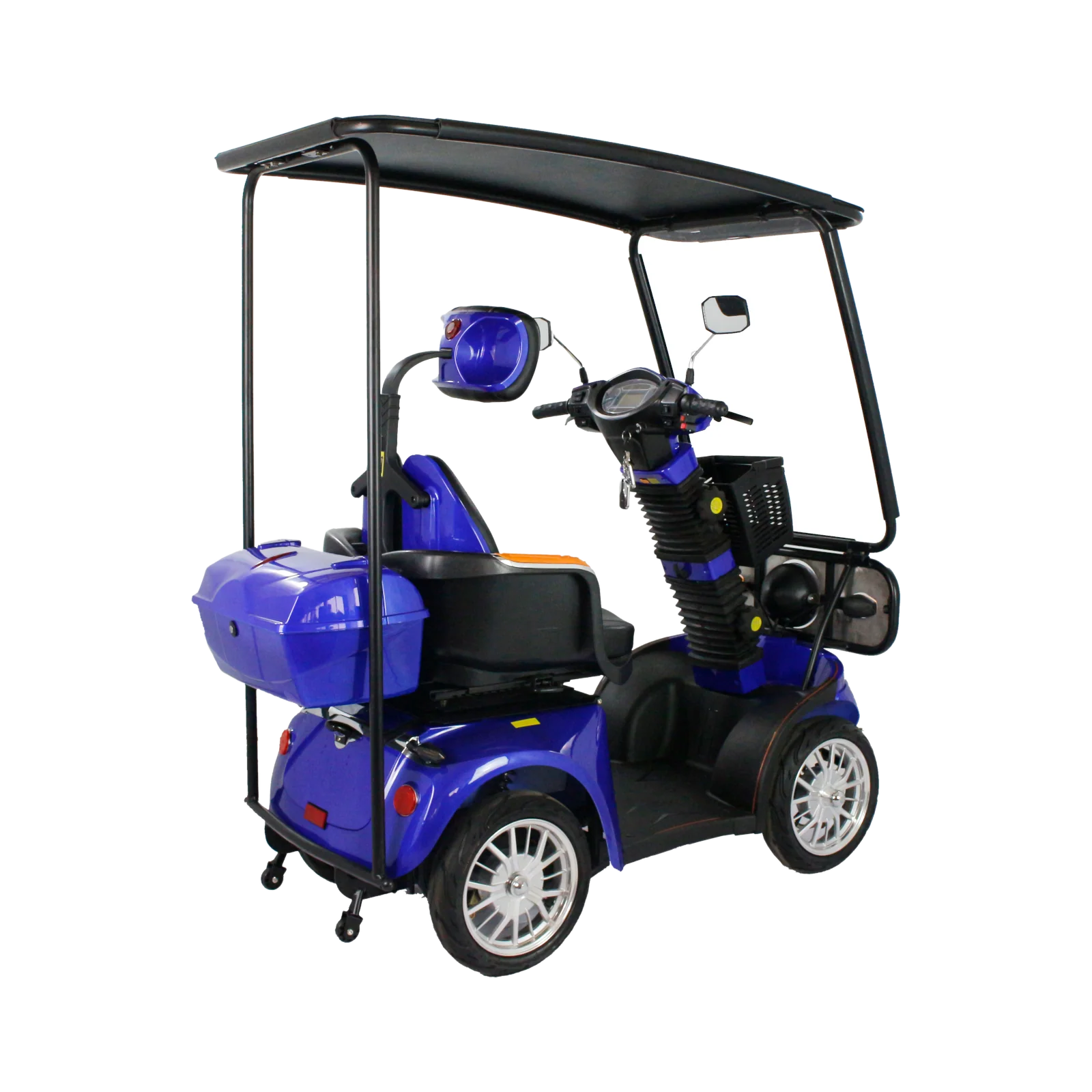 GIO Tron 4-Wheeled Smart Mobility Scooter with Roof - Blue - Image 6