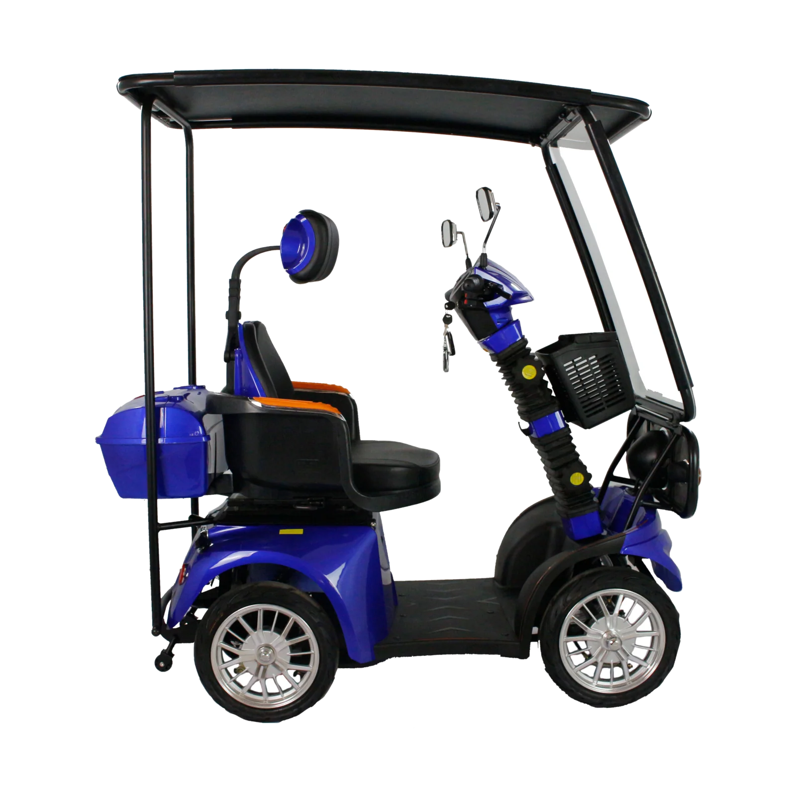 GIO Tron 4-Wheeled Smart Mobility Scooter with Roof - Blue - Image 7